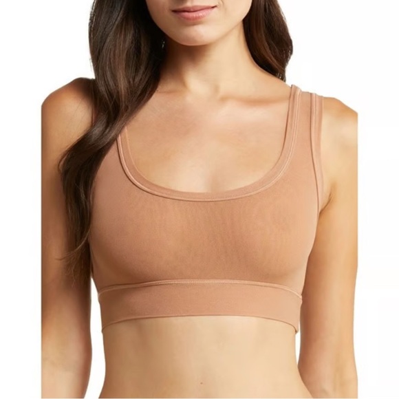 SKIMS Summer Mesh Scoop Bralette Sienna Medium - Picture 1 of 6